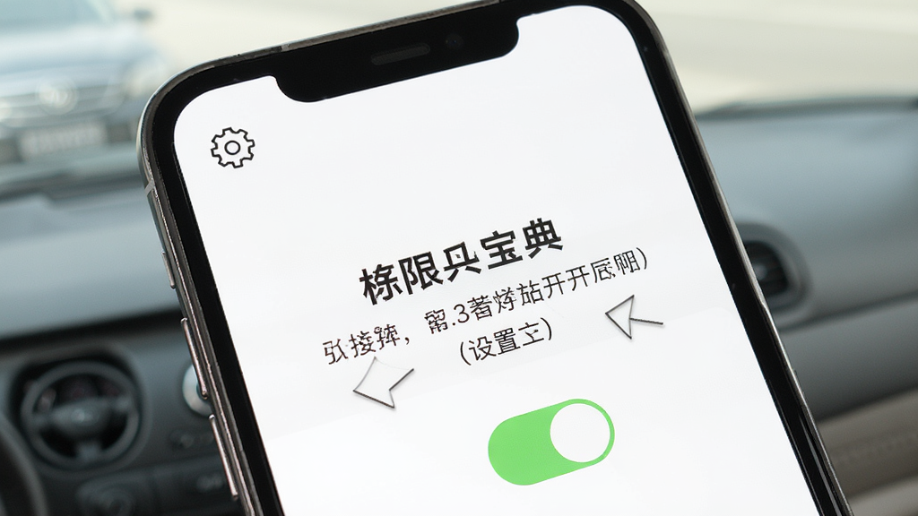 驾校宝典新手安装设置界面,手机屏幕展示权限开启引导页面,画面中有设置图标和开关按钮,背景为浅色,风格简洁,细节包括文字说明和箭头指引,画质清晰干净无多余元素。