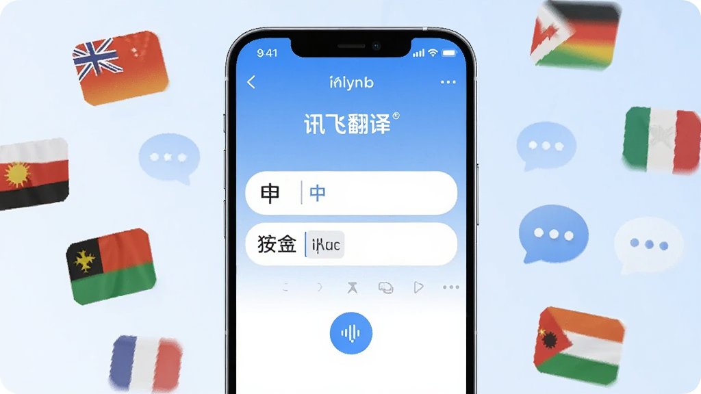 画面中央展示一部智能手机,屏幕显示