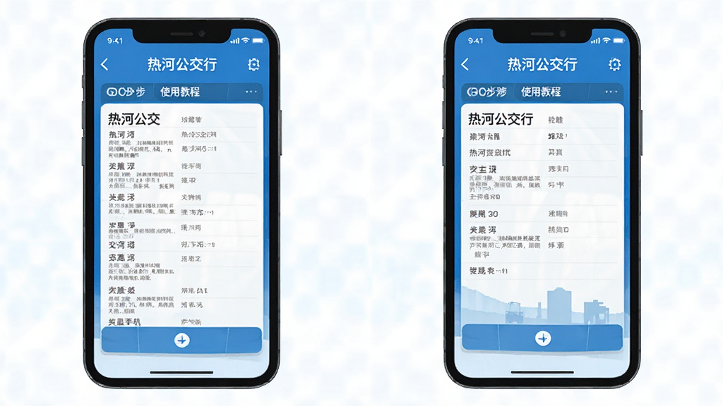 热河公交行 使用教程 手机操作 步骤截图 蓝色界面 简洁风格 高清画质