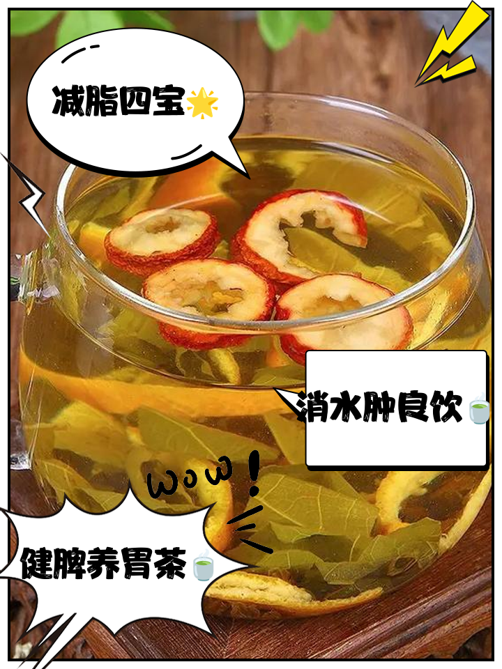 荷叶健康搭配山楂陈皮调理配图