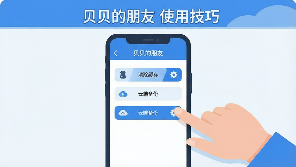 һ��չʾ�ֻ�Ӧ�����ý���Ĳ廭���������ֻ���Ļ��ʾ�����������ѡ�����ҳ�棬ҳ�����С�������桱���ƶ˱��ݡ���Ȩ�޹�������ѡ�ť��һֻ����������ƶ˱��ݡ���ť������Ϊ�ֻ����У��ִ��Ҳ���������Ļ���Ű��࣬�����С����������� ʹ�ü��ɡ����֡����Ϊ��ƽ��UI�廭��ɫ��������Ϊ����ϸ�ڰ�����ť�ĸ���״̬������ͼ���С���֡���������������ɾ����޶���Ԫ�ء�