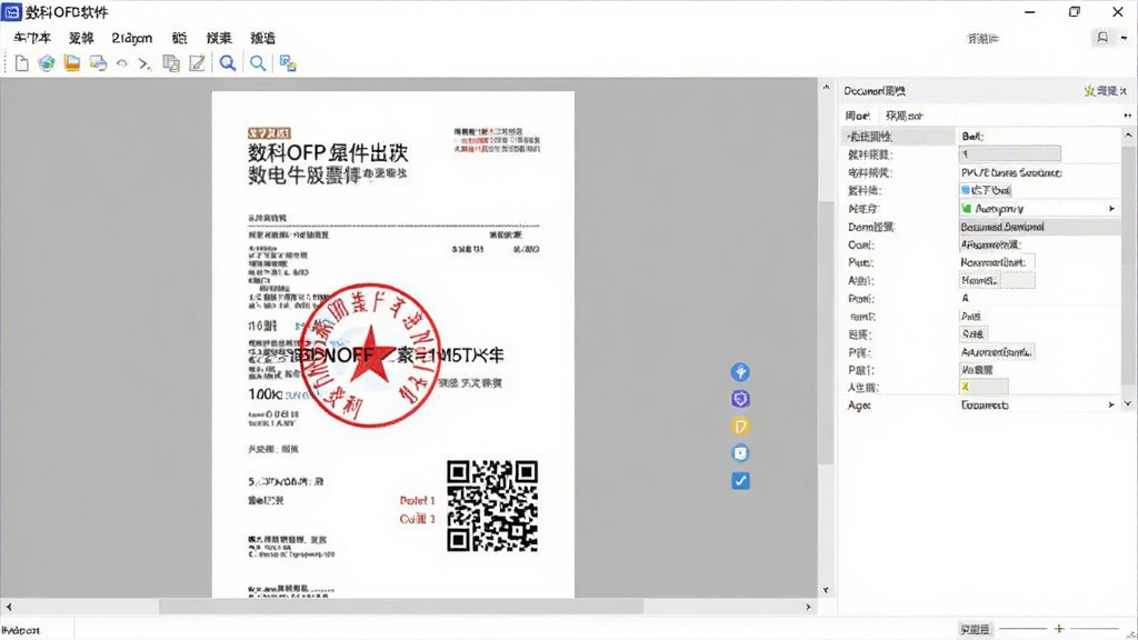 ����OFD�����д�һ�ݵ��ӷ�Ʊ�Ľ����ͼ����Ʊ���к�ɫӡ�ºͶ�ά�룬���������Ҳ���ʾ�ĵ�������壬������дʵ�����ֺ����������������ɾ�����