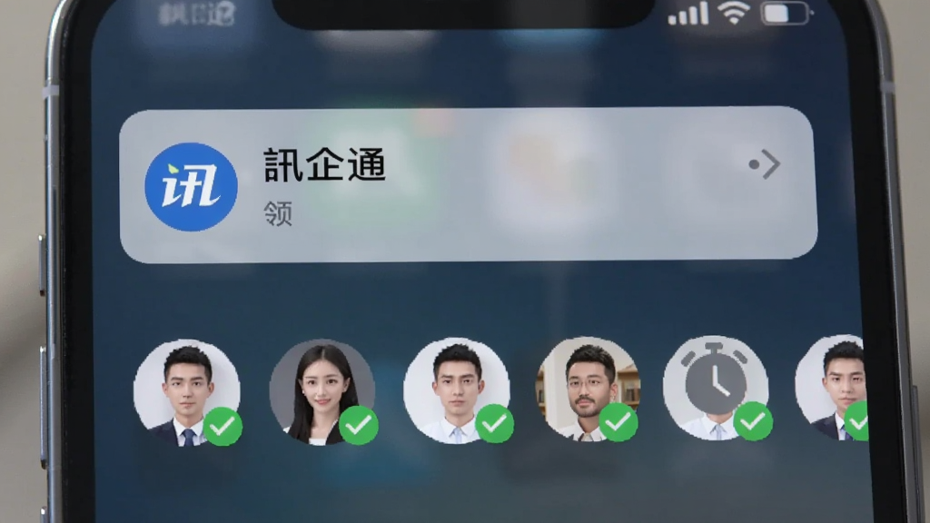 画面是一个手机屏幕的特写,屏幕上显示一条