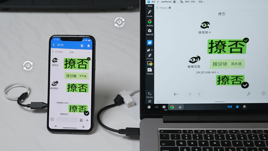 一部手机与一台笔记本电脑并排展示,手机屏幕为