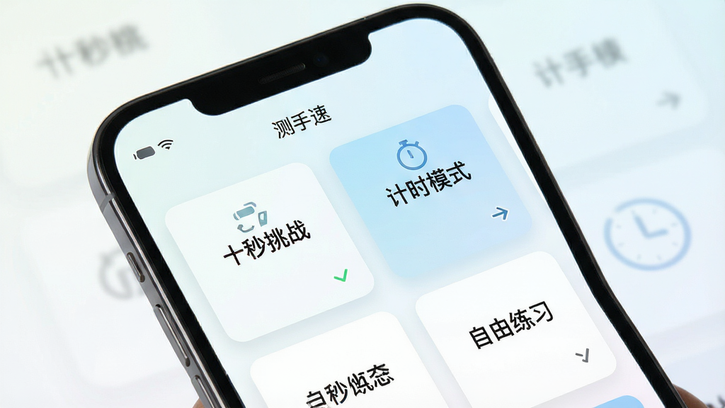 手机界面展示多个模式选择卡片,卡片上分别标注