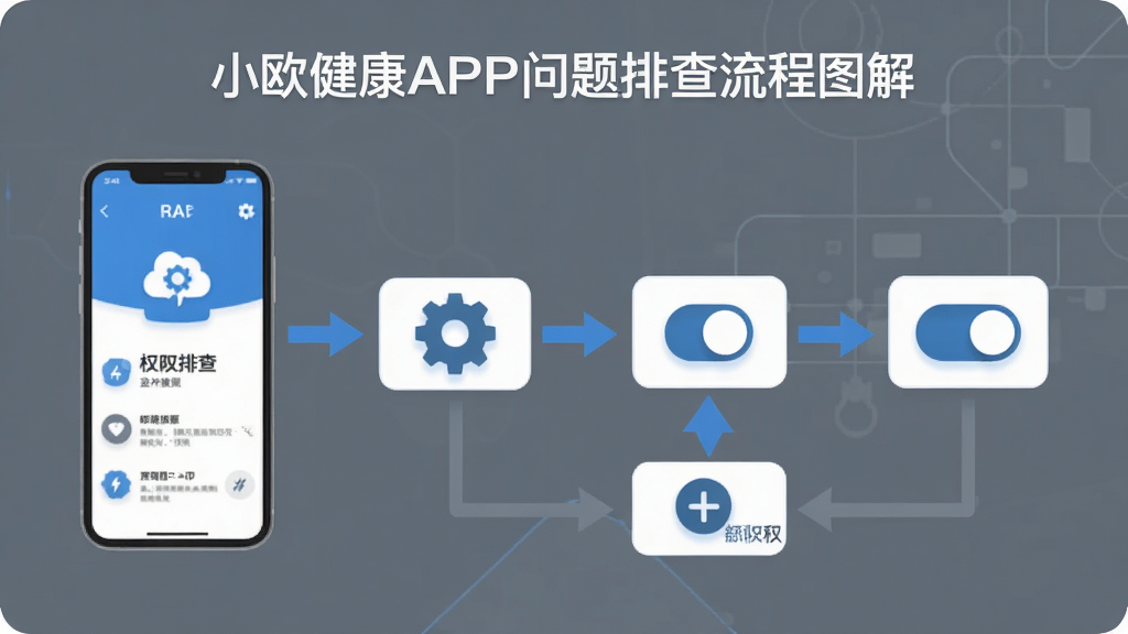 һ��Сŷ����APP�����Ų�����ͼ�⣬�����Լ�����Ϣͼ��ʽչʾ�ֻ���Ļ�����ó��֡�Ȩ�޿��ص�ͼ�꣬�ü�ͷ�����γ��Ų鲽�裬��ɫ�����ҺͰ�ɫΪ�����������רҵ�����ʸɾ����޶���װ��