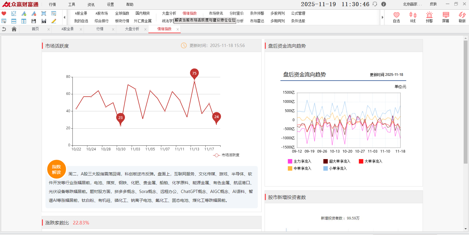 众赢财富通 安卓版 功能界面截图