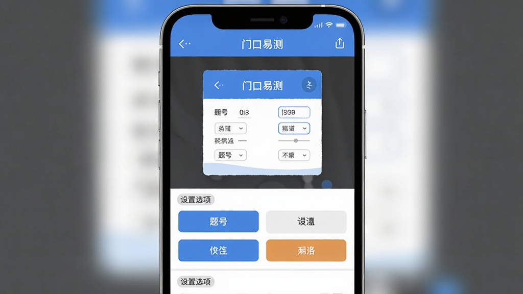�ſ��ײ���⿨ģ�����ý��棬����Ϊ�ֻ���Ļ��ʾģ��༭ҳ�棬����Ϊ���·����Ϸ�Ԥ�����⿨�·�����ѡ��Ű�Ϊ�����Ĺ��ܰ�ť���У����Ϊ��๤������棬ϸ��Ϊ��Ļ���С��ſ��ײ⡱������ɵ��ڵ����ѡ����ʸ���ɾ��޶���Ԫ��