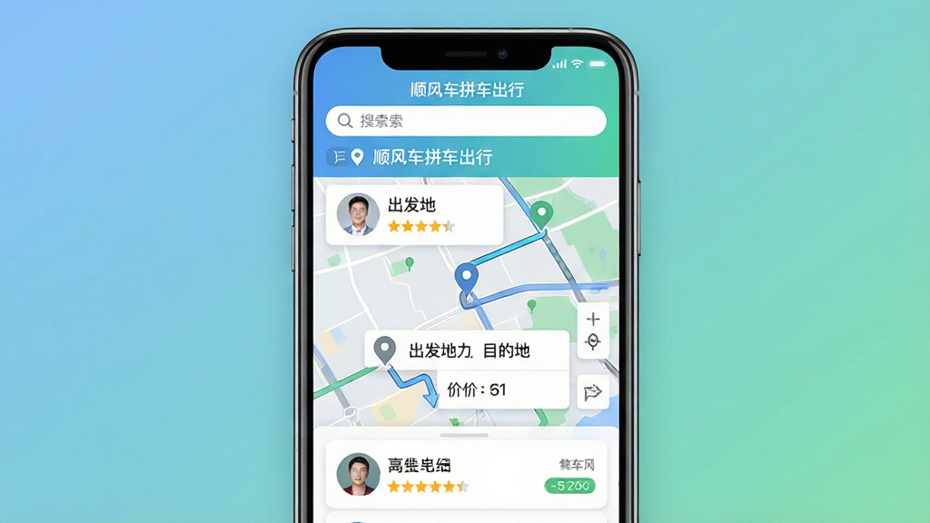 画面主体为一部竖屏智能手机,手机屏幕中央显示