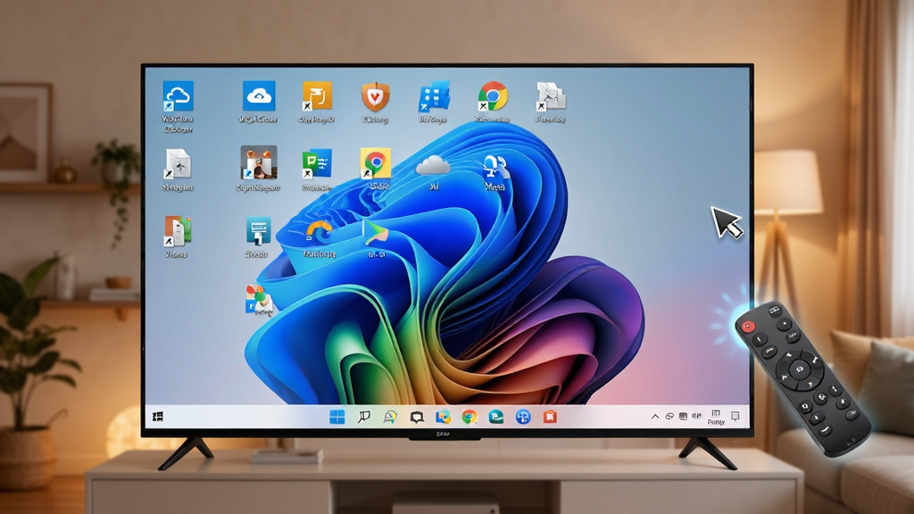 VEGA�Ƶ���TV���������湦��չʾ������������һ̨55�����ܵ��ӣ���Ļ����ʾ�Ŵ��Windows�Ƶ������棬ͼ���������У��ײ������������ɼ��������Ҳ�����һ��ң������꣬��������ܰ���������������Ե���Ϊ���ģ��Ű�ͻ�������Ӿ����������ִ��Ƽ���ϸ�ڰ���ͼ��Ŵ�Ч����������ʱ����ʾ�������ֽ���䣬���ʸ��壬�ɾ��޶���Ԫ��