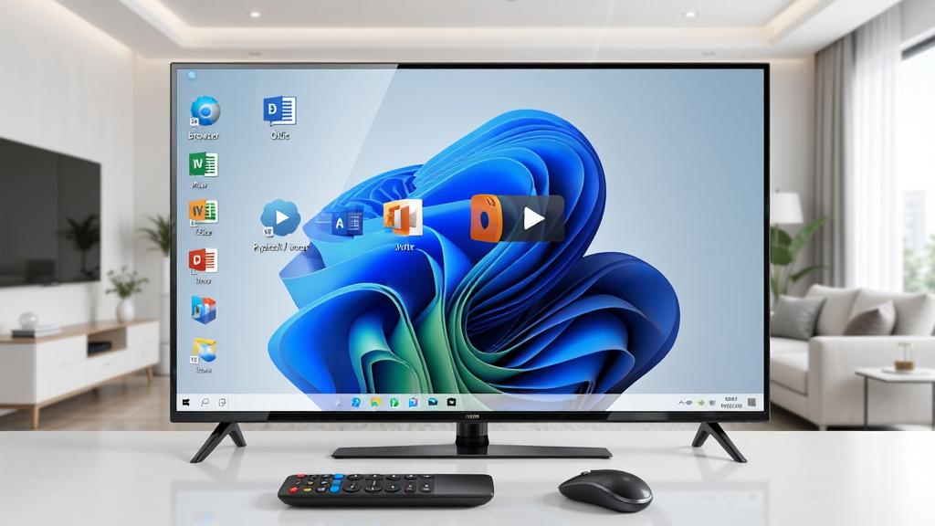 VEGA�Ƶ���TV����������ȫòչʾ�����������ǿ����������ӣ�������Ļ����ʾWindows����Ƶ������棬��������������������칫��������ƵӦ�õ�ͼ�꣬�����·��ڷ�ң���������߼��󣬱����������ִ��ļҾӿ������������岼�־��жԳƣ��Ű�ɾ����࣬���дʵ�Ƽ��У�ϸ�ڰ������ӱ߿򷴹⡢����ͼ��������ң������������������4K���壬�ɾ��޶���Ԫ��