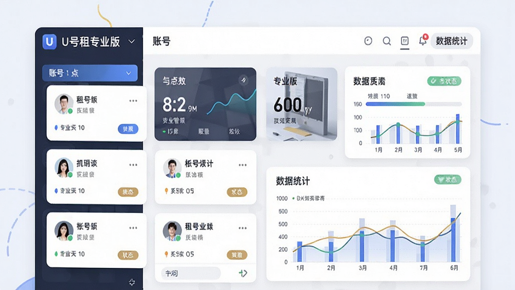 一张扁平化插画风格的界面示意图,画面主体为