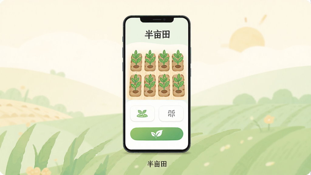 画面主体为一部竖屏安卓手机,屏幕中央显示