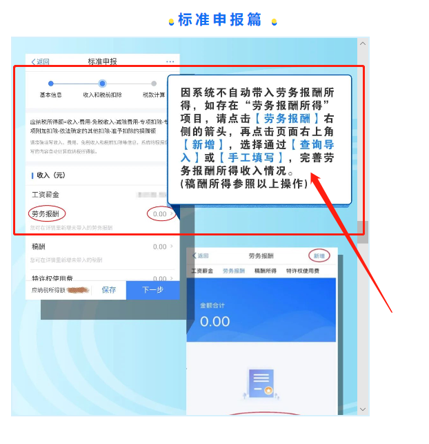 汇算核心平台 安卓版 操作界面