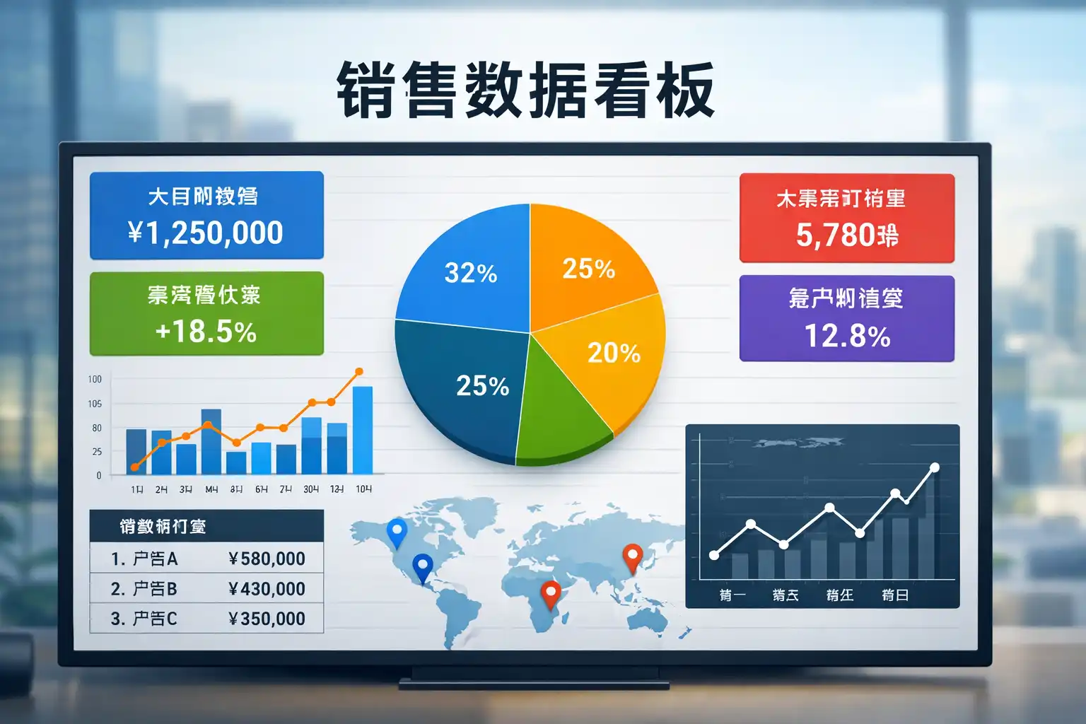 小麦商家版数据看板销量分析界面