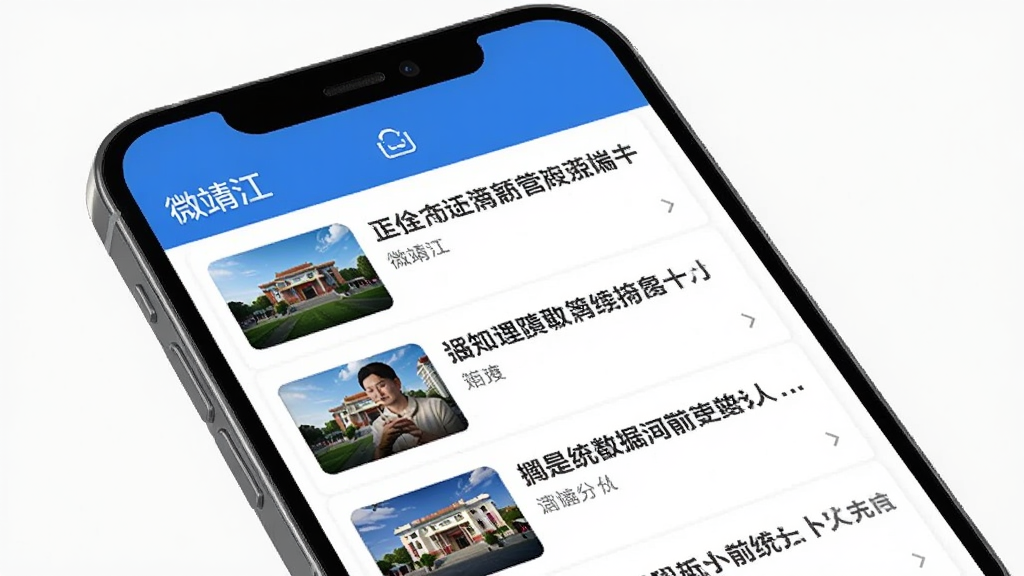 手机界面展示本地新闻资讯列表,每条资讯配有小图和标题,顶部有