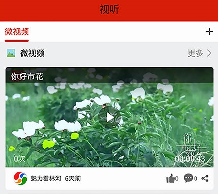 指掌霍林河 安卓版 使用界面