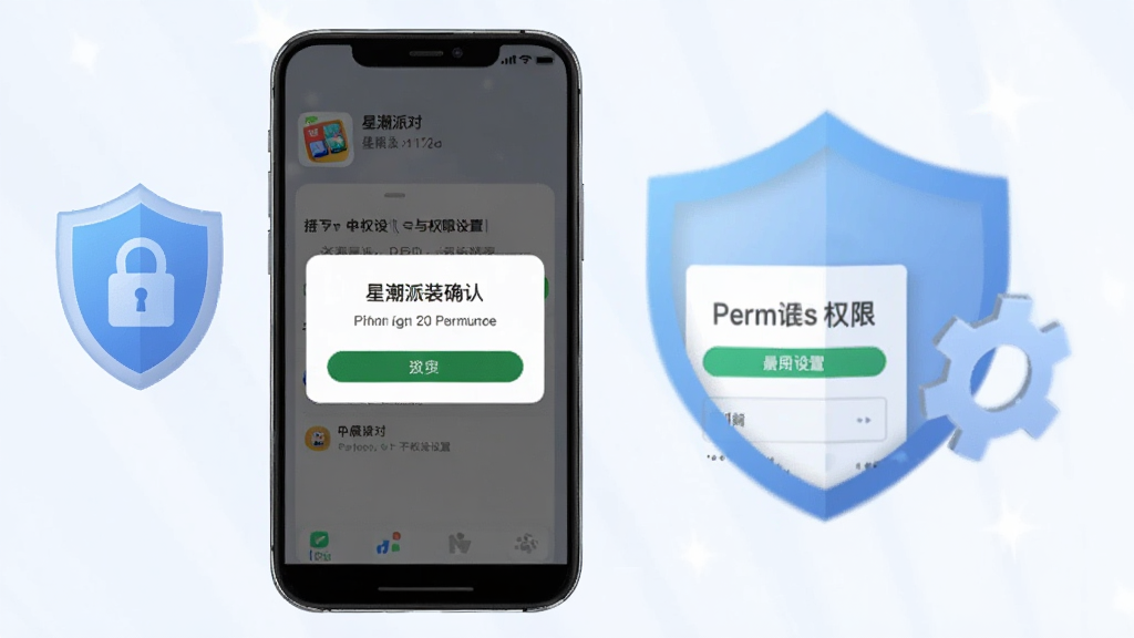 �ǳ��ɶ԰�׿�ֻ���װ��Ȩ������ʾ��ͼ������չʾ�ֻ���Ļ�ϵ�Ӧ�ð�װȷ�ϵ�����Ȩ��������棬�Ա����ж��������ͼ��������ȫ���ã��������ǳɫ�������ˬ�������������޶���װ��Ԫ��