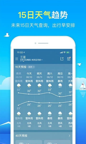 天气预报精准看 安卓版 操作界面截图