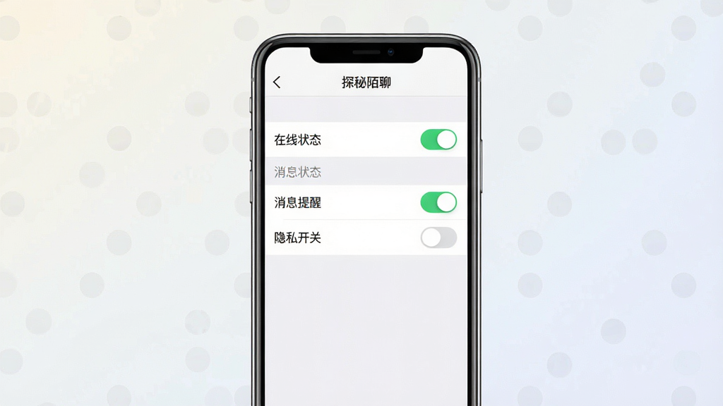 一张展示隐私设置页面的手机界面图,画面主体为竖屏手机,屏幕上显示