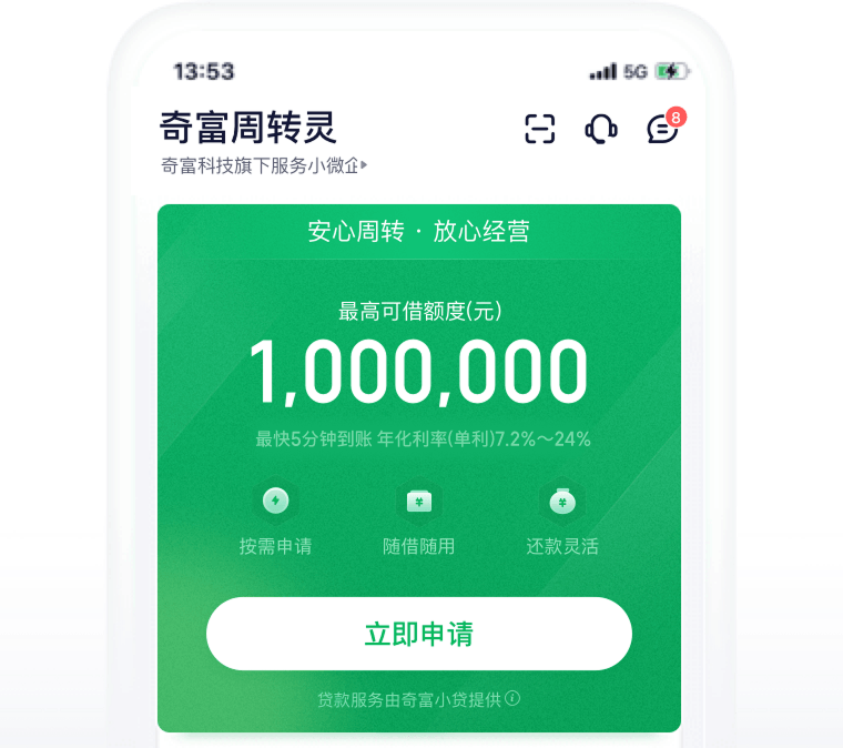 奇富周转灵额度范围提额经验配图