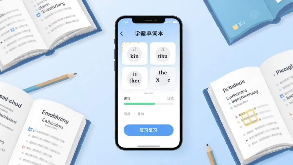画面中心是一部竖屏智能手机,手机屏幕上显示