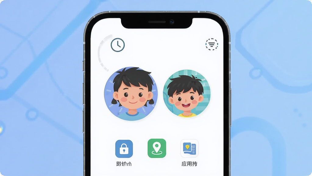 ������һ�������ֻ���Ļ������ʾ�ҳ��뺢��ͷ��İ󶨽��棬����Ϊ���жԳƹ�ͼ���Ű�������·ֲ�ṹ�����Ϊ��ƽ���Ƽ��廭�磬ϸ�ڰ���ʱ�����ͼ�ꡢӦ����ͼ�ꡢ��λ��ʶ����͵���ɫ���䱳������������������ɾ����޶���Ԫ��