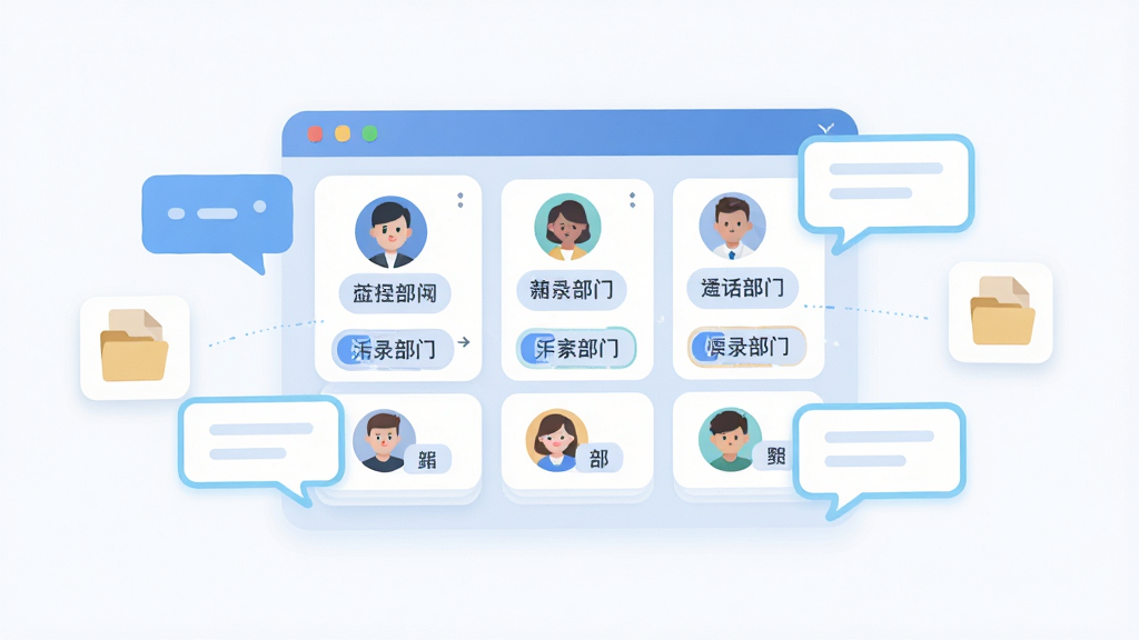 ����Ϊһ������������ͨѶ¼��壬��������ж��ͷ���벿�ű�ǩ������Ϊ�����С����ܻ��ƶԻ��������ļ�ͼ�ꣻ�Ű�Ϊ��Ϣ��Ƭʽ�ֲ�չʾ�����Ϊ��ˬ�����ƽ�磻ϸ����ͷ��Բ�󡢱�ǩ���������ݴ�ǳ����ߣ����ʸ��塢����ɾ����޶���Ԫ��