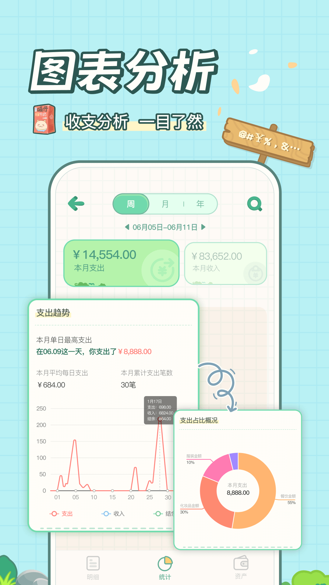 团团记账 新手快速上手记账操作界面截图
