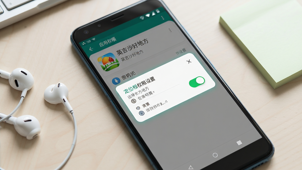 ��������Ϊһ����׿�ֻ���Ļ��ʾӦ��Ȩ�����ý��棬��λȨ�޿��ش��ڿ���״̬���������ֻ����泯������ǳɫ���棬�Ա߷��ж������ǩֽ���Ű����ֻ���ĻΪ�Ӿ����ģ�Ȩ�޵���������ʾ�����Ϊ���Ƽ��磻ϸ������Ļ�ڿɼ���Ӣ��ɳ�õط���Ӧ��ͼ����Ȩ��ѡ������������������ʸɾ��������޶���Ԫ��