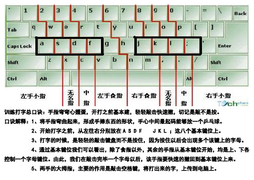 学拼音打字 标准指法练习键盘配图