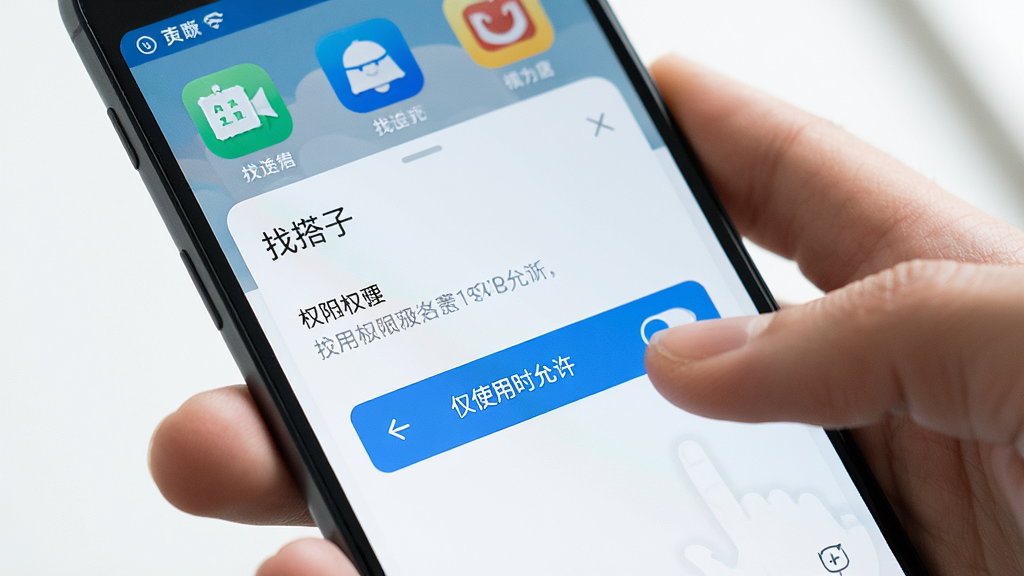一张AI生成的手机操作场景图,画面展示一部安卓手机屏幕显示