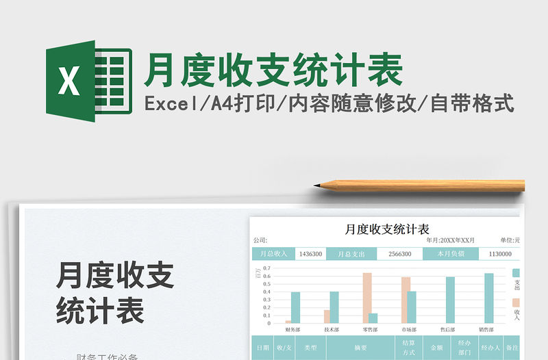 余岛记账 月度支出统计报表 分类占比查看