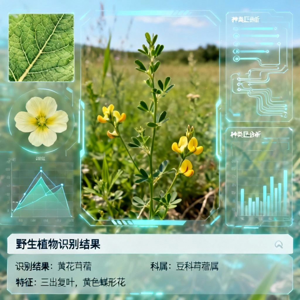 植物识别大师户外公园场景识别野花野草使用示意图