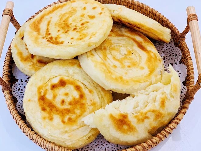烧饼 香酥烧饼家常做法外酥里软层次分明成品图