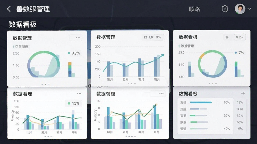善数管理 手机端 数据看板 界面截图 干净 清晰 无多余元素