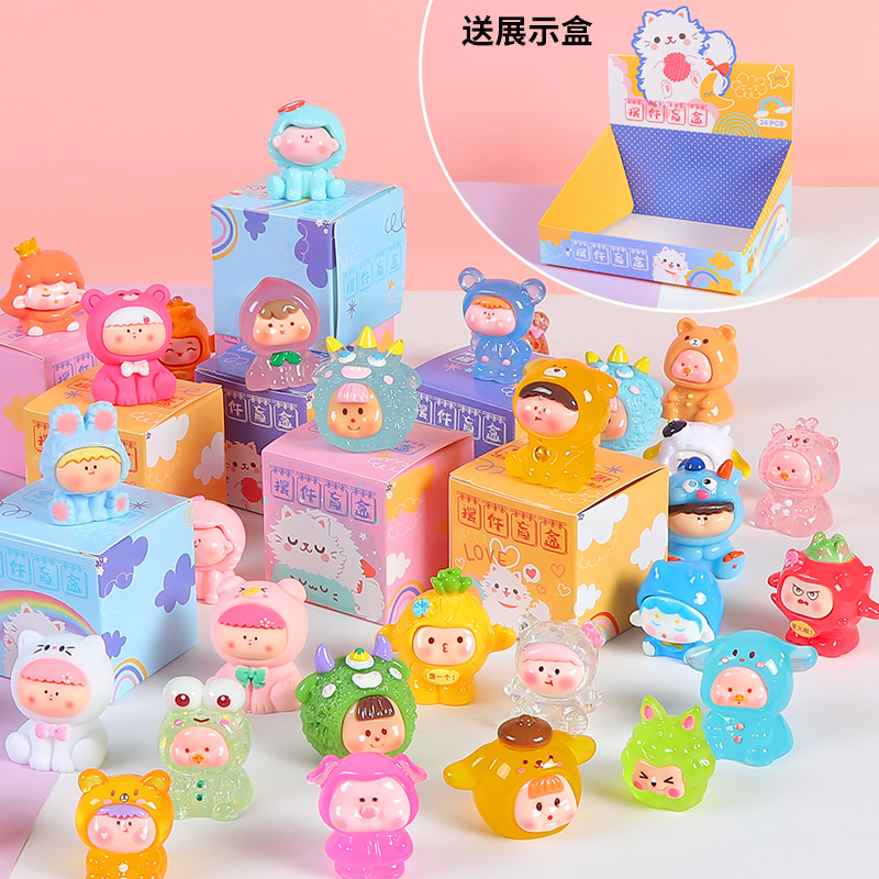 喜乐潮盒盲盒拆盒成品摆件与包装细节实拍图