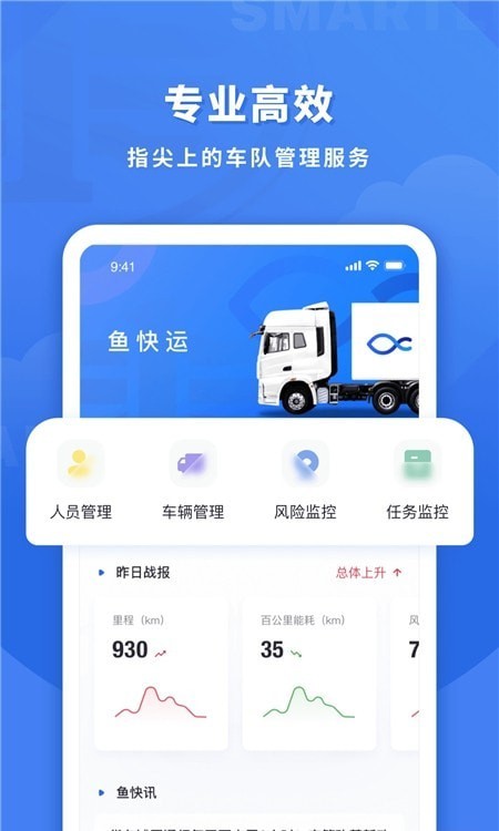 鱼快运管理版 运单派车调度界面 车辆状态与线路规划功能截图