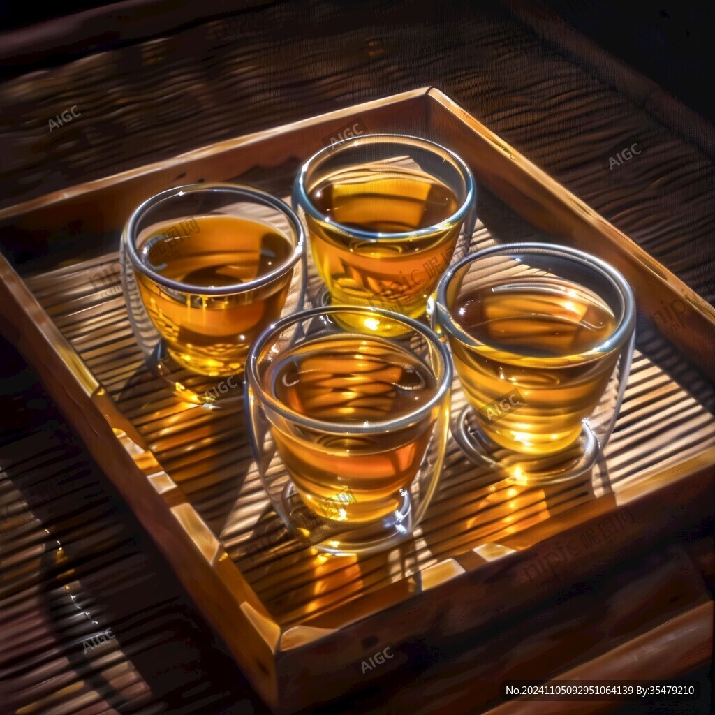 品茗晓筑茶具与茶点特写 红茶茶汤与配套小食