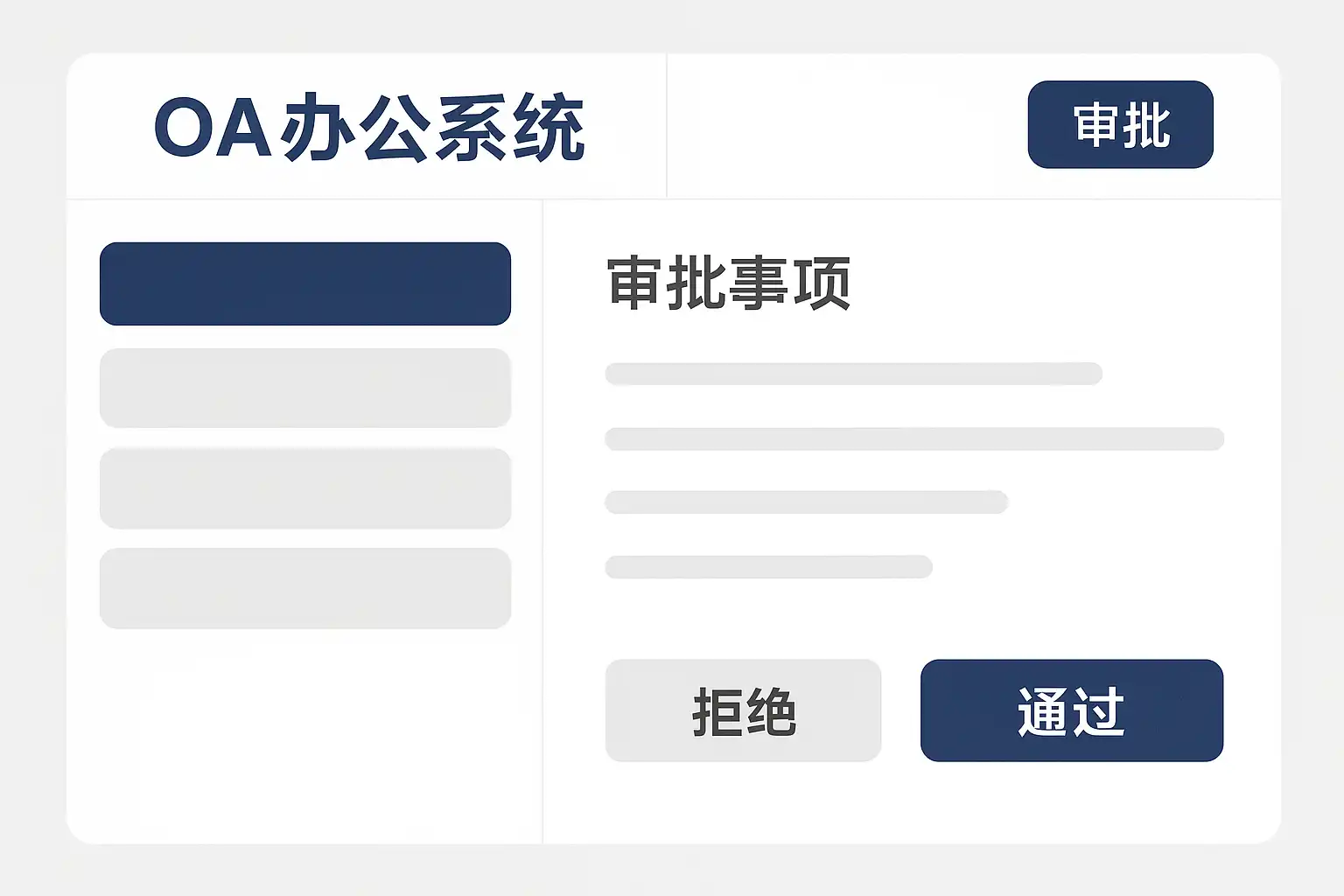爱美蒂亚OA审批流程与考勤打卡操作页面
