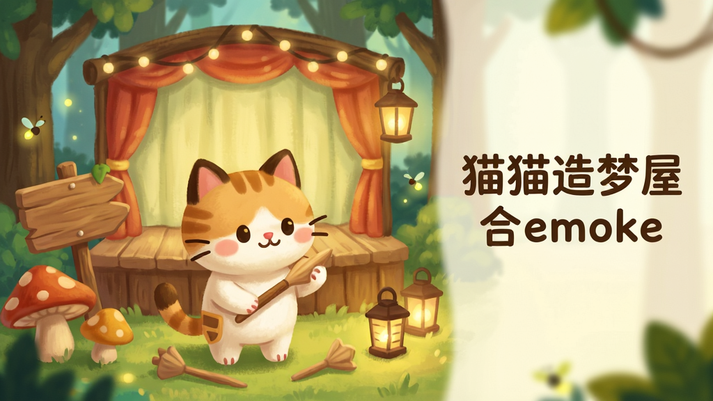 ����Ϊһֻ��ͨè��վ��ɭ��С��̨ǰ���Ա���Ģ����ľ����С�������ߣ����ֲ���ǰ�󾰲�Σ�è����ǰ������̨�����ں󾰣��Ű��ϻ����Ҳ������հ����ڷ����������ơ�èè�����ݺ�emoke�������Ϊͯ���汾�磬ɫ����ů��ϸ�ڰ���è�����ڰ�ŪС���ߡ�������ө����㣻����ϸ����ͣ��ɾ�������