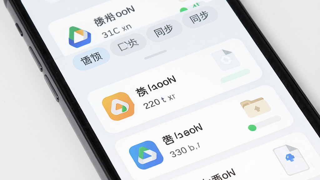 手机网盘大师多网盘统一管理界面,主体为手机屏幕中并列展示多个网盘账号卡片,布局为纵向列表加横向标签切换,排版层次分明,风格为清新浅色系扁平设计,细节包含各网盘图标、文件数量统计与同步状态标识,画质清晰,干净利落,无多余装饰