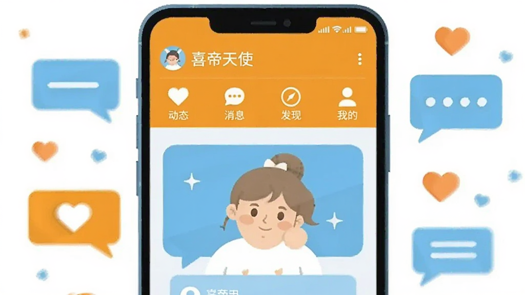 ����������һ��������׿�ֻ����ֻ���Ļ����ʾһ���罻Ӧ�õ������棬���涥����