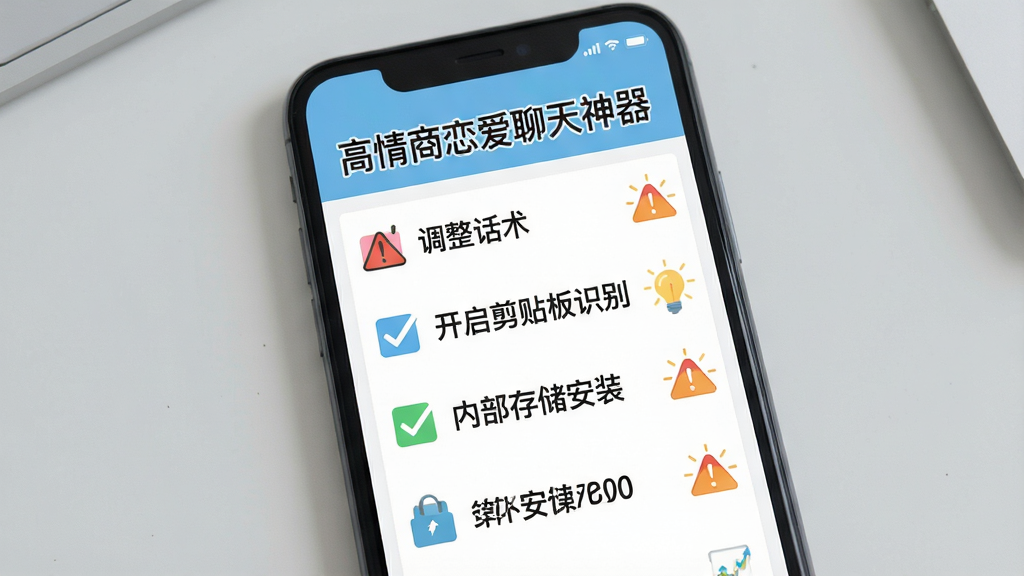 手机屏幕展示一个打勾清单样式的避坑指南页面,清单项包括