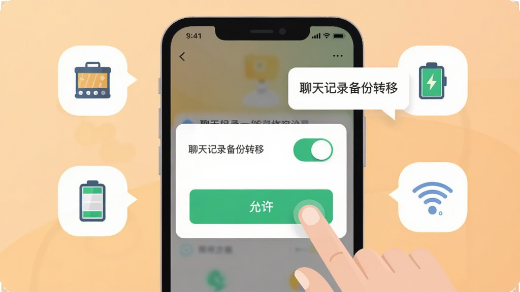 ����չʾһ���ֻ���Ļ����Ȩ�����ý��棬�Ա��д洢�ռ�ͼ�ꡢ���ͼ����WiFi�ź�ͼ��Χ�ƣ�һֻ�������