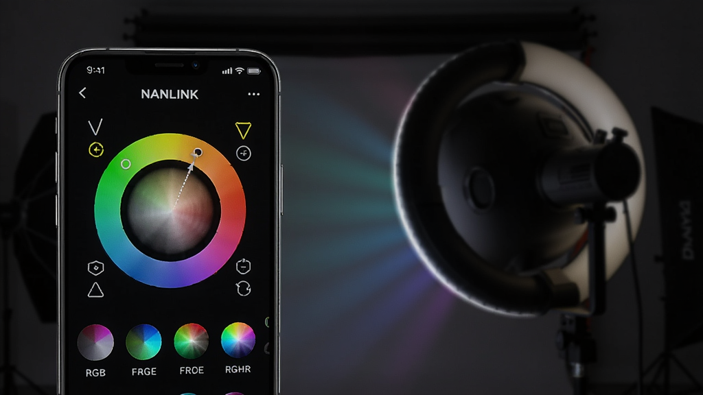 һ��չʾNANLINK��Ч���ڹ��ܵĳ���ͼ�������������ֻ���������ʾRGBɫ�ֺͶ��ֹ�Чͼ�꣬�����ǰ�ɫ��Ӱ����һյ���ڱ任ɫ�ʵĲ���ƣ�����Ϊ�ֻ�����ǰ������չʾ�����������Һ��黯�����Ϊ������Ʒ��Ӱ��ϸ�ڰ���ɫ���ϵĽ���ɫ�ʡ���Чͼ��������͵ƹ��ɫ��Ͷ�䣬����ϸ�壬����ɾ�