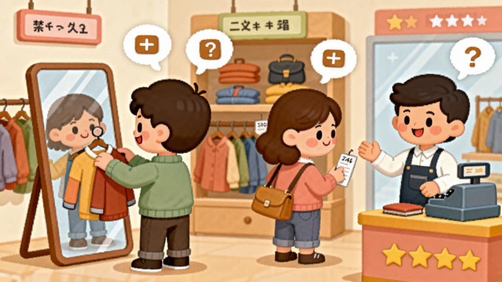 ��ͨ���Ĺ˿͹��ﳡ���廭�����������Ǽ�λ��ͬ���͵Ŀ�ͨ�˿��ڷ�װ������ѡ��Ʒ��һλ�˿������·��ھ���ǰ�Ȼ�����һλ�˿��ڿ���ǩ��������һ�Խ��ܣ����沼��Ϊǰ�󾰷ֲ㹹ͼ�������ܰ���ã�ϸ�ڰ����˿�ͷ������������ͼ�ꡢ�����ϵķ����ǩ������̨�ϵĿڱ����ǣ����������ɾ����޶���Ԫ��