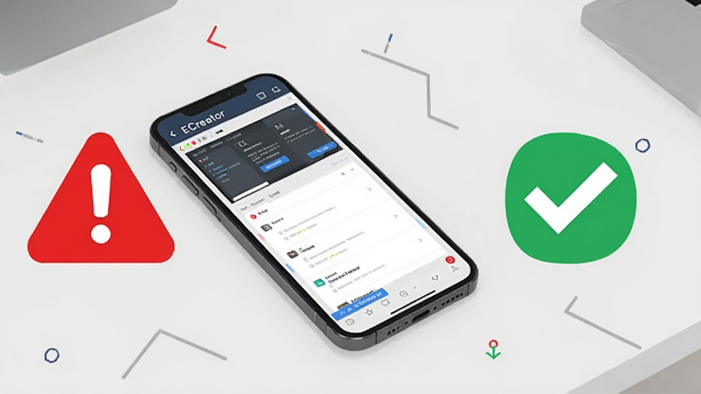 ��������Ϊһ���ֻ�б���������ϣ���Ļ��ʾECreator�ı༭���棬�Ա߷���һ������̾�ŵĺ�ɫ��ʾͼ����һ����ɫ�Թ�ͼ�꣬�ֱ�����ܿ����Ż�������Ϊǳ��ɫ���棬��׺�����������������Ϊ�����Ϣͼ�磬���̶Ա������������ۣ����ʸɾ��������������޶�������