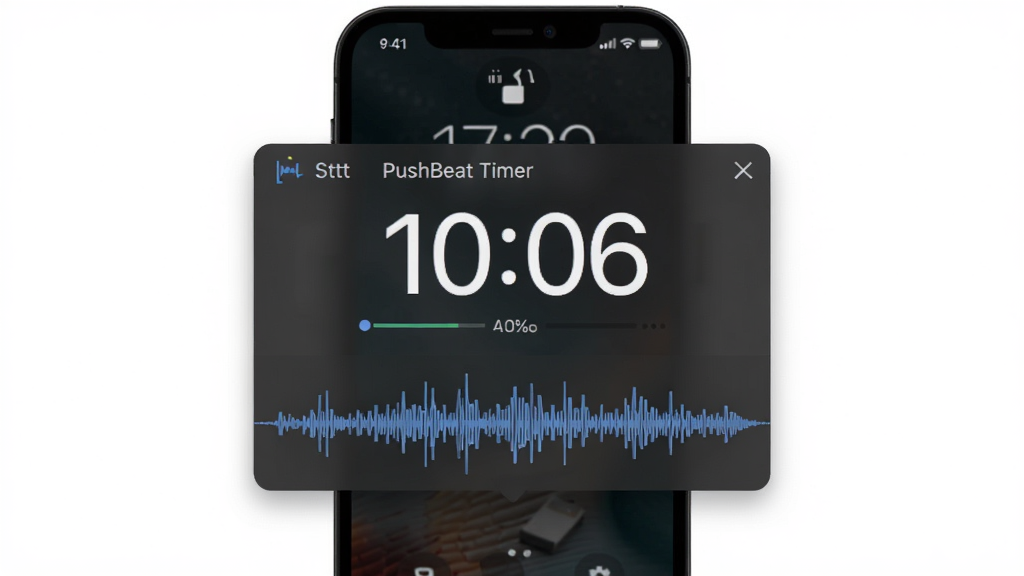����ΪPushBeat Timer������̨����״̬ʾ��ͼ������Ϊ�ֻ�����������Ӽ�ʱ���������Ű��Ϸ�Ϊʱ�����֡��·�Ϊ���Ĳ��Σ����Ϊ��ƽ����ɫ���⣬ϸ�ڰ�����PushBeat Timer�����ֱ�ʶ����������͸��Ч��������ʱ����ʾ�����ʸ��塢����ɾ����޶���Ԫ��