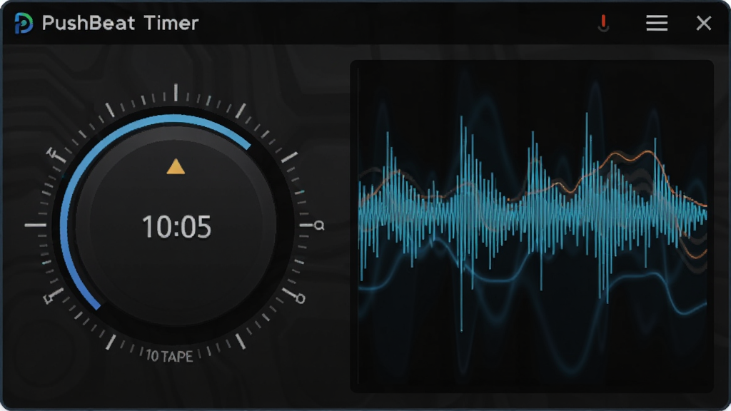 ����ΪPushBeat Timer�����������ý��棬����Ϊ���Բ�ν�����ť���Ҳನ�ν���ʾ��ͼ���Ű����½ṹ�����Ϊ��ɫ�Ƽ��磬ϸ�ڰ�����Ļ�ϵġ�PushBeat Timer���������������̶ֿȡ���̬������������������������ɾ����޶���Ԫ��